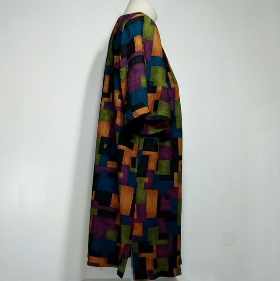 Liz Baker Essentials Multi Color Casual Top Sz 1X - Picture 3 of 5